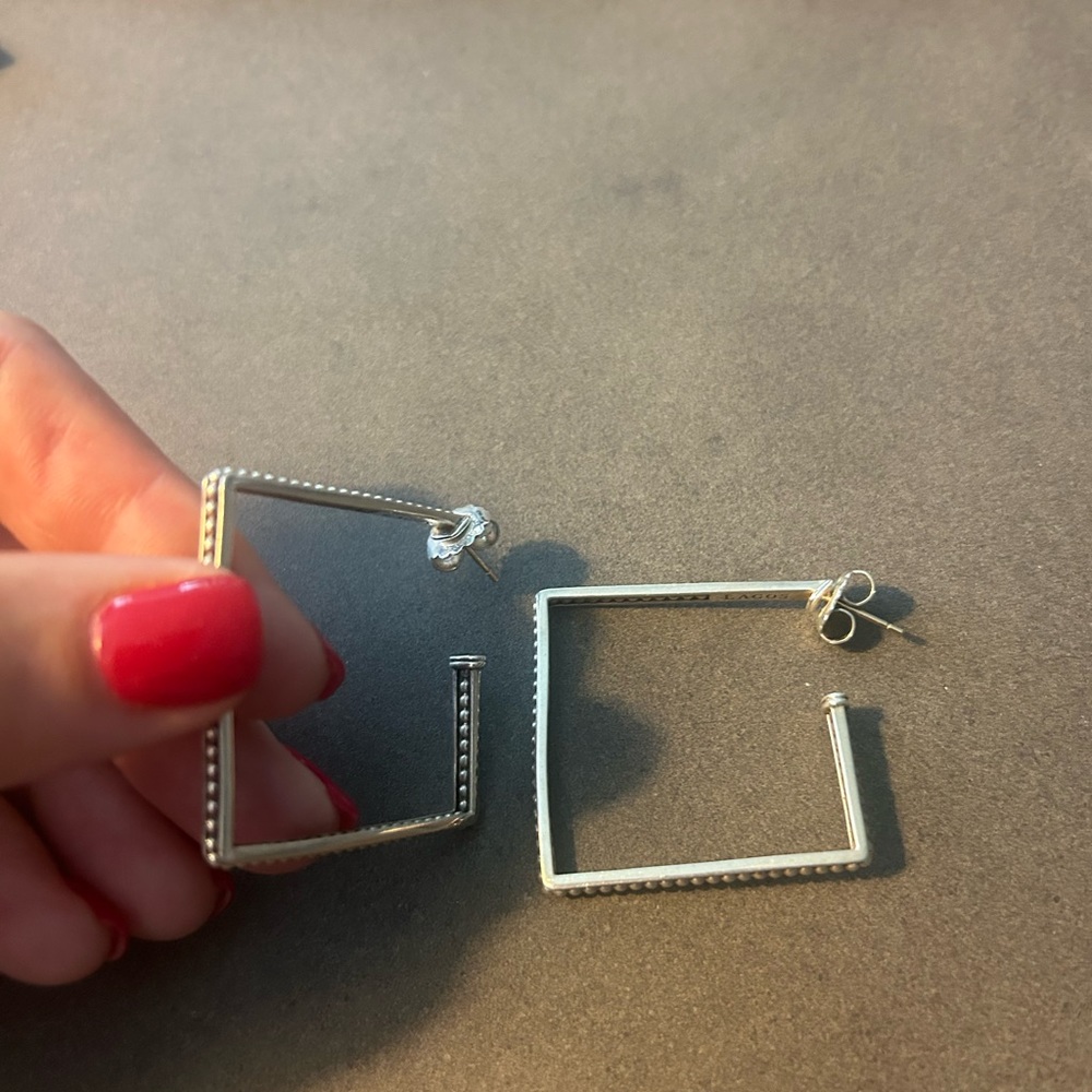 LAGOS sterling hoops.